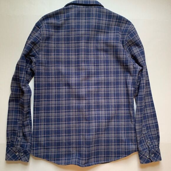 Nomad Men's Navy/Grey Sierra Lined Flannel Button Down Large Shirt - Picture 2 of 5